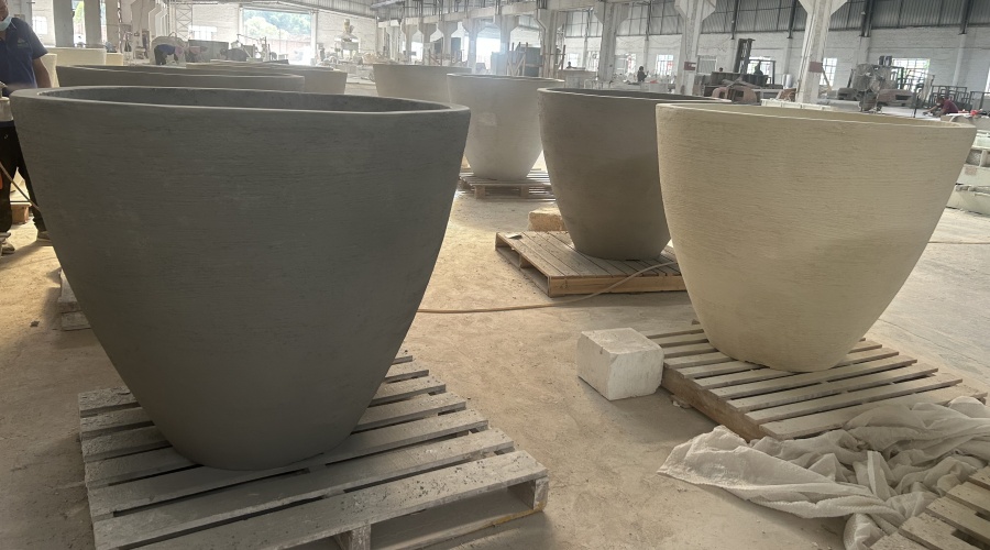 出口GRC花盆花箱工程案例